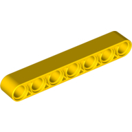 Lego rameno 1x7, žlutá (4187082, 4495934)